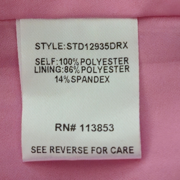 Sugarlips Curve Womens Plus 3/4 Balloon Sleeve Satin Mini Dress: Pink Tropical - Picture 11 of 14